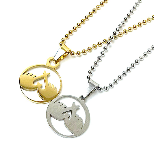 XX Woman Cutout Necklace